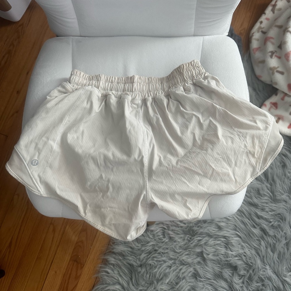 Off white lululemon shorts